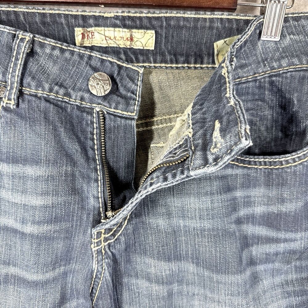 BKE Bootcut Jeans Womens 31x31.5 Blue Curvy Culture Western Stretch Whiskered - Picture 6 of 13